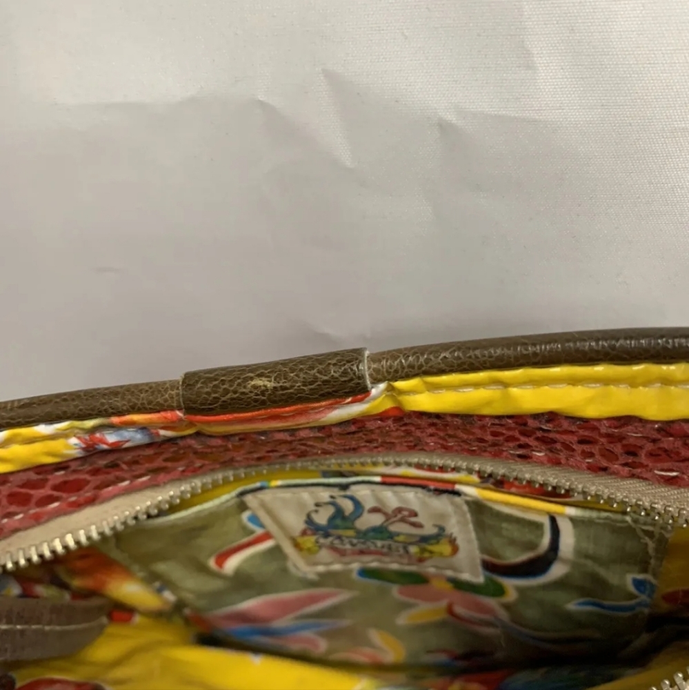 Consuela Red Python Snake Like Skin Shoulder Bag.… - image 4